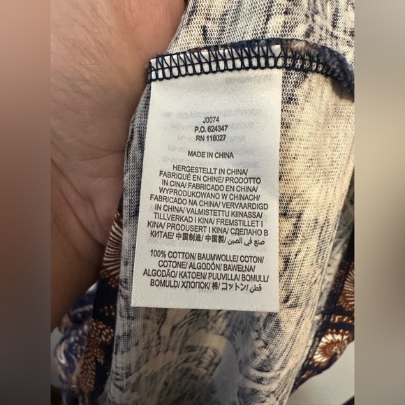 Boden Penny Jersey Nature Print Knee Length Dress, Navy Size 10R Pockets Classic - Picture 5 of 6